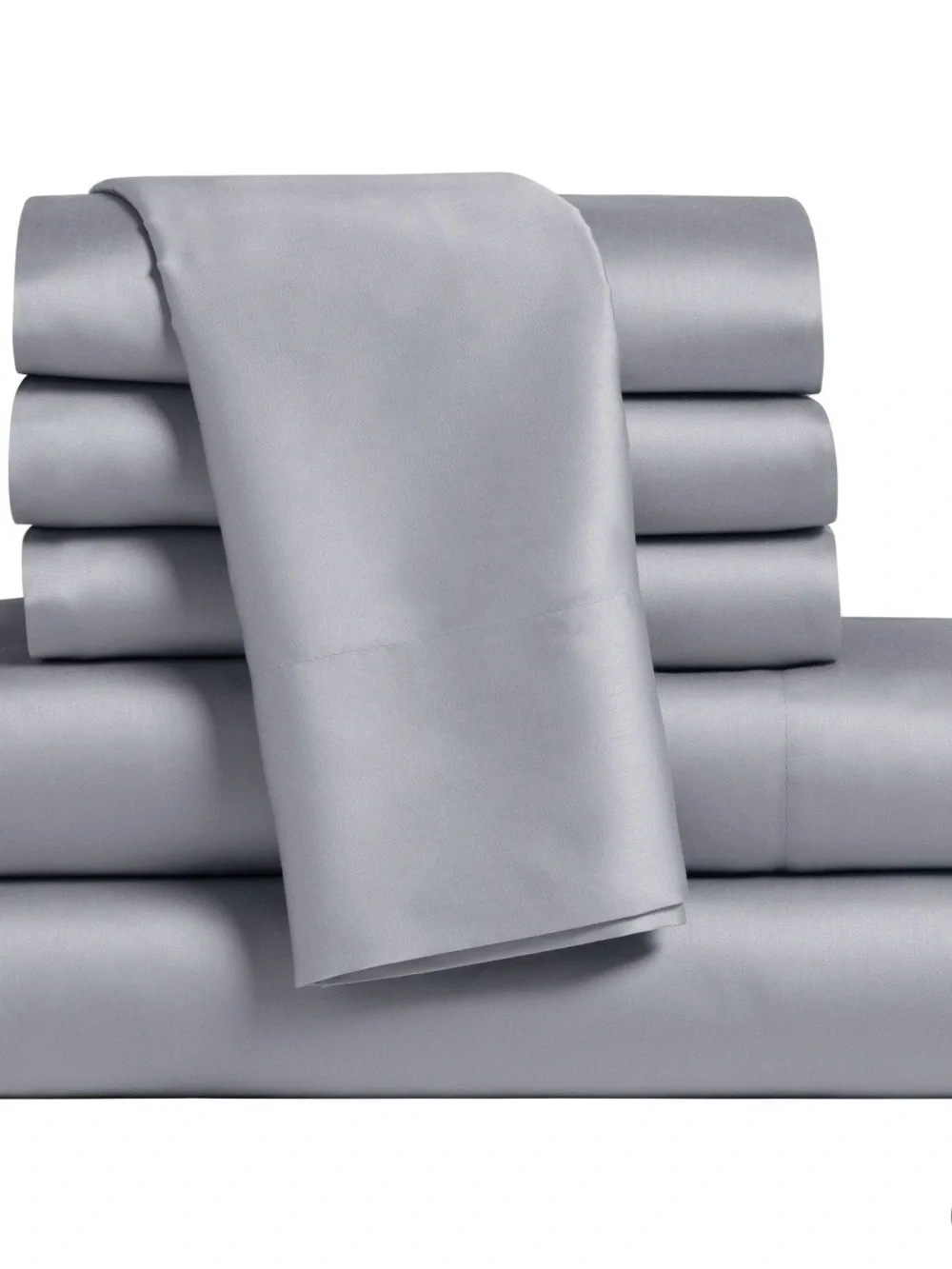 (6)Slumber Chill satin 6Piece cooling sheet set